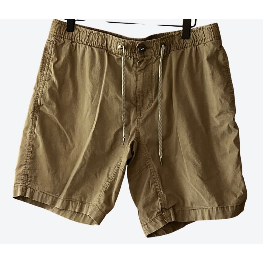 Vuori Men's Large Drawstring Ripstop Shorts Muted Tan 32" x 8"